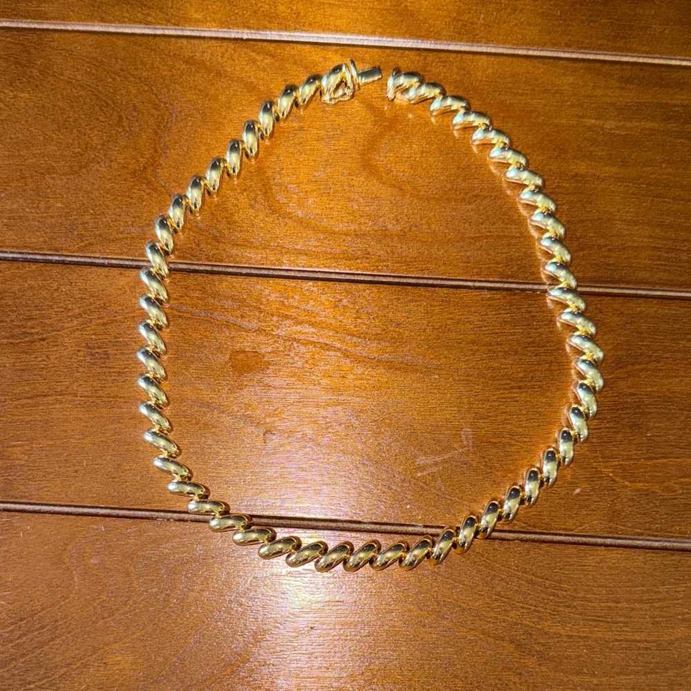 Argento Vivo Gold Twist Necklace